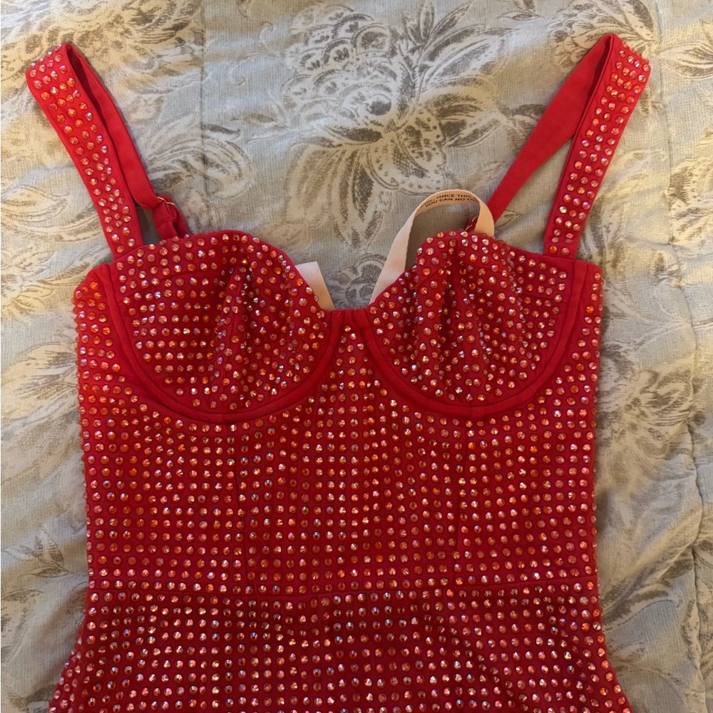 Oh Polly Fire Red Dress